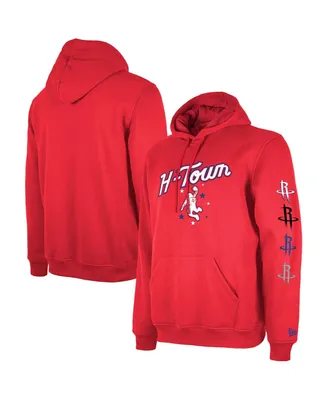 Men's New Era Red Houston Rockets 2023/24 City Edition Big and Tall Pullover Hoodie