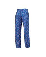 Women's Concepts Sport White, Royal Chicago Cubs Long Sleeve V-Neck T-shirt and Gauge Pants Sleep Set