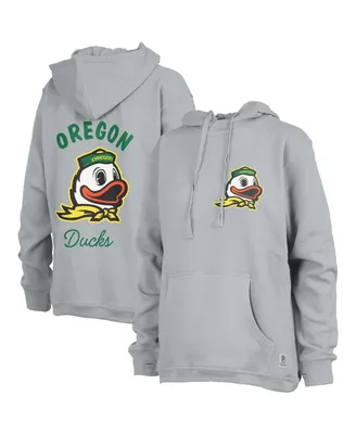 Women's Pressbox Gray Oregon Ducks High Tide Maude Fleece Pullover Hoodie