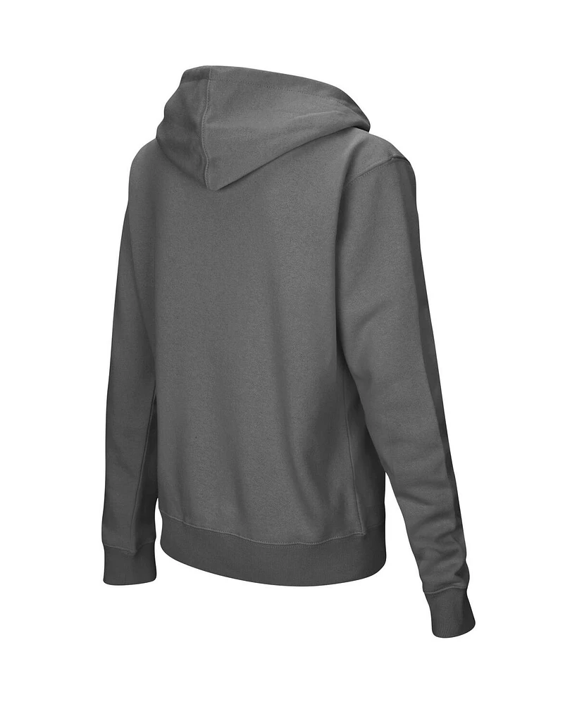 Women's Colosseum Charcoal Washington Huskies Arched Name Full-Zip Hoodie
