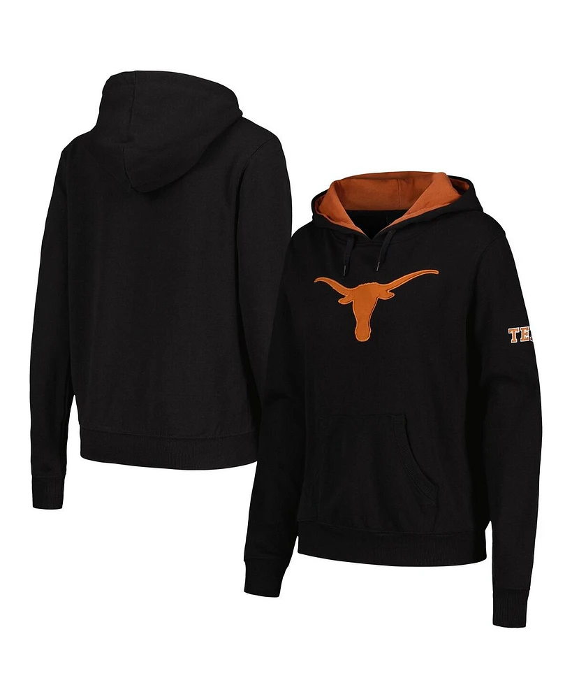 Women's Colosseum Longhorns Big Logo Team Pullover Hoodie