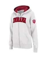 Women's Colosseum Indiana Hoosiers Arched Name Full-Zip Hoodie