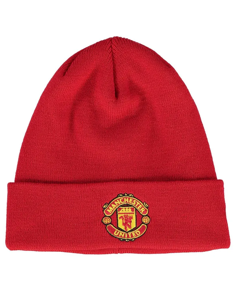 Men's and Women's New Era Red Manchester United Basic Cuffed Knit Hat