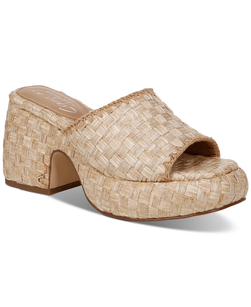 Circus Ny by Sam Edelman Women's Ilyse Platform Woven Stitched Sandals