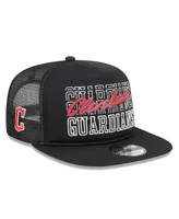 Men's New Era Black Cleveland Guardians Street Team A-Frame Trucker 9FIFTY Snapback Hat