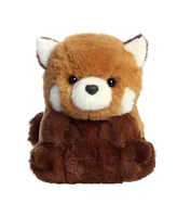 Aurora Mini Aki Red Panda Rolly Pet Round Plush Toy Brown 5"