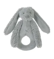 Rabbit Richie Classic Grey Rattle by Happy Horse 7 Inch Plush Animal Toy