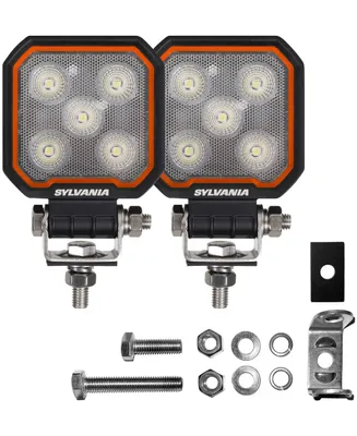 Sylvania Rugged 3 Inch Cube Led Light Pods | Lifetime Limited Warranty | Flood Light 1400 Raw Lumens, Best Quality Off Road Driving Work Light, Truck,