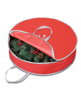 Yescom 25" Christmas Wreath Storage Bag Zipper Handle Garland Holiday Container