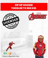 Marvel Little Girls Avengers Iron Man Fleece Zip Up Hoodie