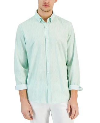 Alfani Men's Regular-Fit Stripe Stretch Shirt, Created for Macy's