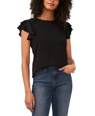 Vince Camuto Women's Tiered Ruffled-Sleeve T-Shirt