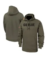 Men's Jordan Olive Michigan Wolverines Military-Inspired Pack Club Fleece Pullover Hoodie