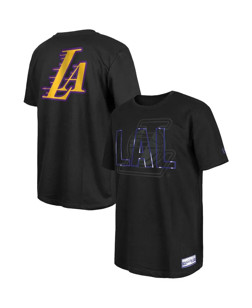 Men's New Era Black Los Angeles Lakers 2023/24 City Edition Elite Pack T-shirt