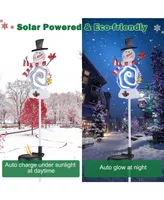 Solar Snowman Stake Lights Christmas Solar Pathway Light for Garden Yard 8Pcs