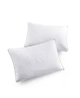 Unikome Diamond Quilted Down and Feather with Gusseted Edge 2-Pack Pillows, Standard/Queen