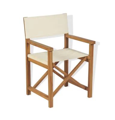 Folding Director's Chair Solid Teak Wood