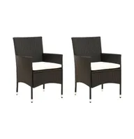 Patio Chairs with Cushions pcs Poly Rattan