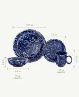 over&back Blue Moon 16Pc Dinnerware Set