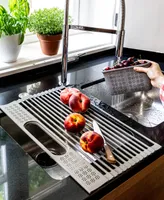 over&back Over the Sink Drying Dish Rack with Caddy