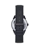 Reign Men Weston Automatic Skeletonized Leather Strap Watch