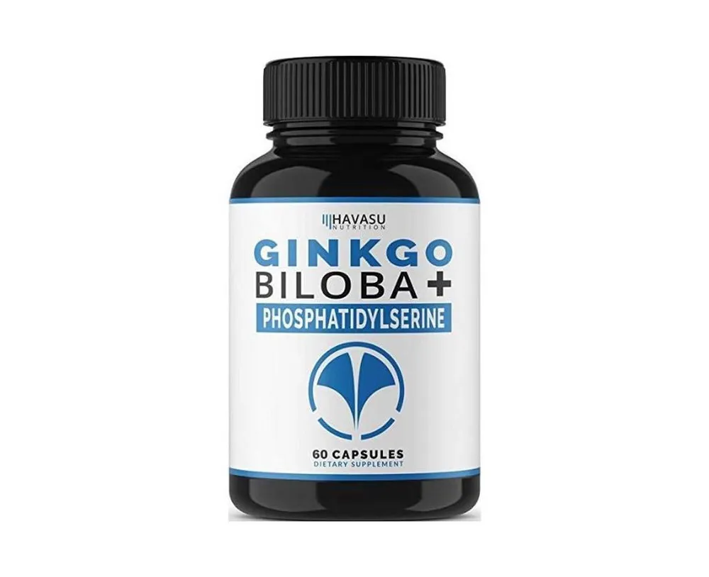 Havasu Nutrition Ginkgo Biloba 120mg Capsules, Supports Brain Health, Mental Alertness, Memory & Focus, Havasu Nutrition, 60ct