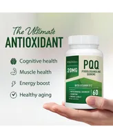 SMNutrition Pqq Supplement 20mg | Mitochondrial Biogenesis & Energy Optimizer With CoQ10 & Vitamin B12 | Supports Brain Health & Mitochondria Producti