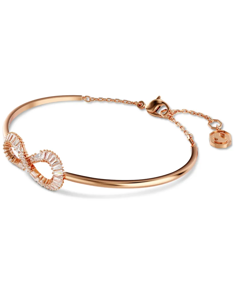 Swarovski Rose Gold-Tone Mixed Crystal Infinity Bangle Bracelet