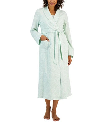 Charter Club Women's Cotton Floral Belted Robe, Created for Macy's