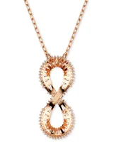 Swarovski Rose Gold-Tone Mixed Crystal Infinity Pendant Necklace, 15" + 2-3/4" extender