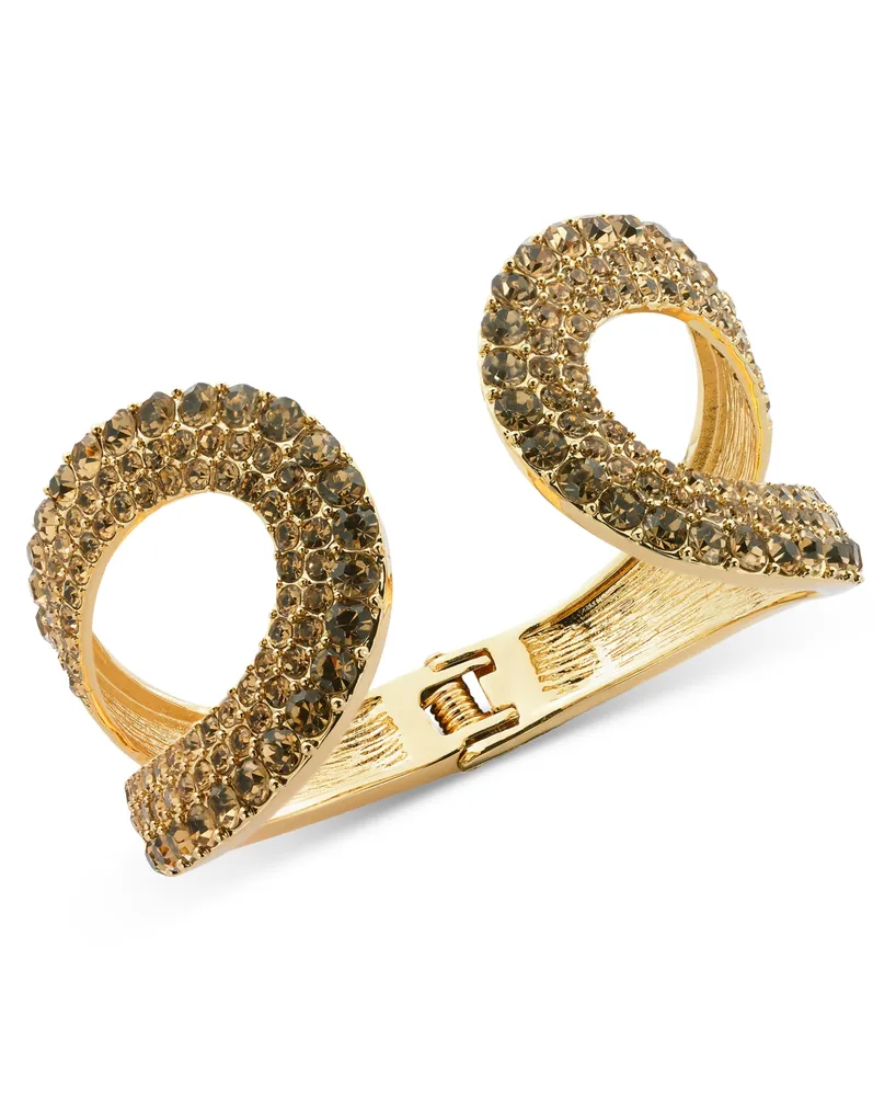 I.n.c. International Concepts Gold-Tone Ombre Pave Openwork Cuff Bracelet, Created for Macy's