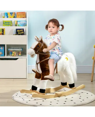Qaba Rocking Horse Toddler Ride on Horse with Sound Saddle
