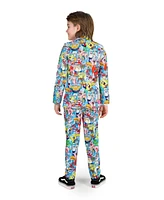 OppoSuits Toddler and Little Boys SpongeBob Frenzy Slim Fit Suit Set