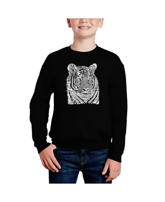 Big Cats - Boy's Word Art Crewneck Sweatshirt