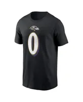 Men's Nike Roquan Smith Black Baltimore Ravens Player Name and Number T-shirt