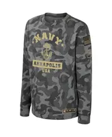 Big Boys Colosseum Camo Navy Midshipmen Oht Military-Inspired Appreciation Dark Star Long Sleeve T-shirt