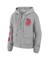 Women's Wear by Erin Andrews Gray St. Louis Cardinals Full-Zip Hoodie