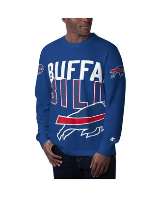 Men's Starter Royal Buffalo Bills Clutch Hit Long Sleeve T-shirt