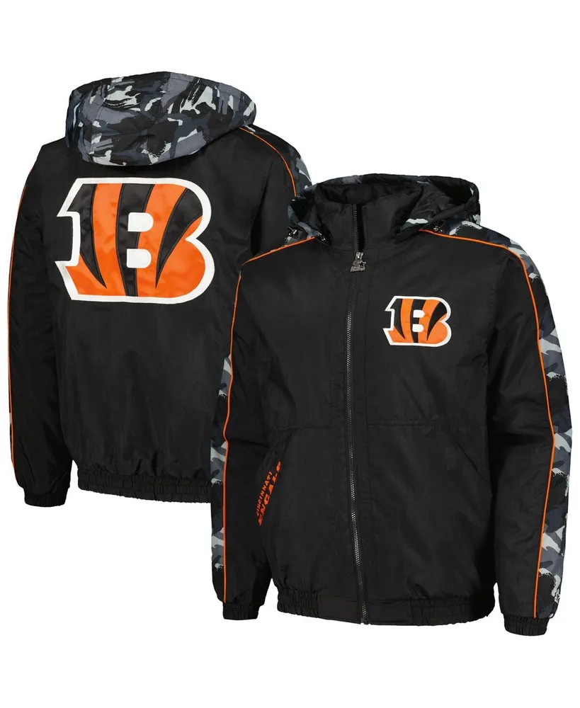 Men's Starter Black Cincinnati Bengals Thursday Night Gridiron Full-Zip Hoodie Jacket