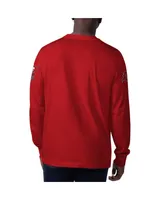 Men's Starter Red Tampa Bay Buccaneers Clutch Hit Long Sleeve T-shirt