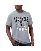 Men's G-iii Sports by Carl Banks Black, Silver Las Vegas Raiders T-shirt and Full-Zip Hoodie Combo Set