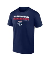 Men's Fanatics Navy, Red Washington Wizards Two-Pack Just Net T-shirt Combo Set