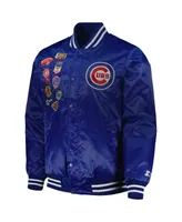 Men's Starter Royal Chicago Cubs Patch Full-Snap Jacket