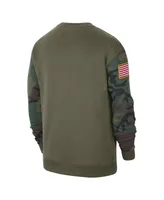 Men's Nike Olive Georgia Bulldogs Military-Inspired Pack Club Pullover Sweatshirt