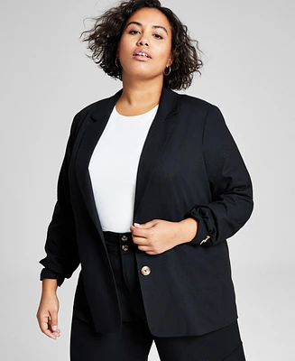 And Now This Plus Notch-Collar Two-Button Jacket, Created for Macy's