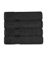 Superior Solid Quick Drying Absorbent 4 Piece Egyptian Cotton Bath Towel Set