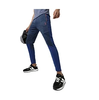 Campus Sutra Men's Indigo Blue Side-Striped Track pants