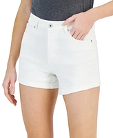 Celebrity Pink Juniors' 4" High-Rise Curvy Denim Shorts