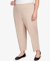 Alfred Dunner Plus Neutral Territory Embellished Waist Short Length Pants