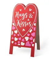 Glitzhome 24" H Valentine's Double Sided Wooden Easel Porch Decor